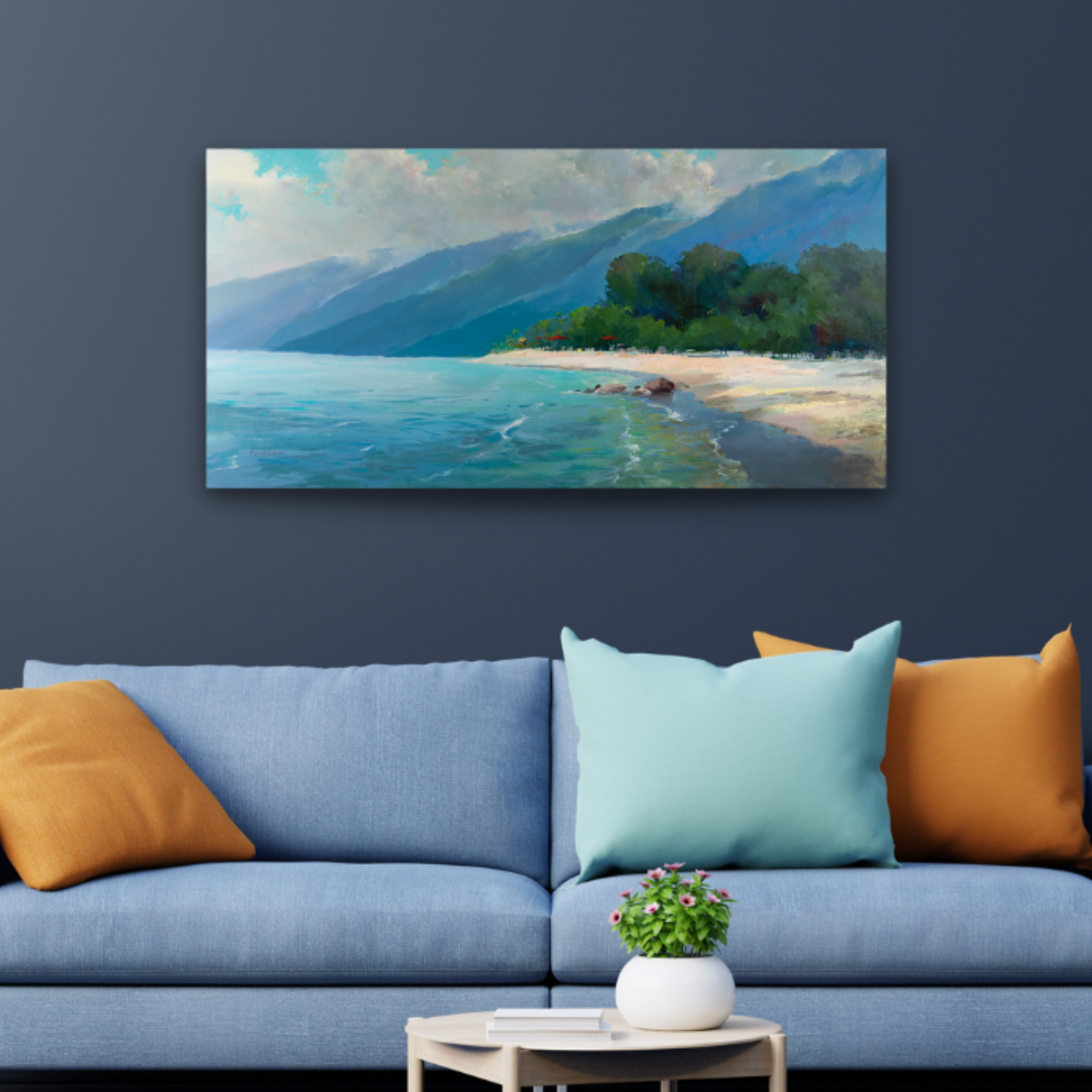 Large canvases are so expensive, but I have a vision of a painting that  must be done large. What alternatives are there to spending a fortune to  buy a really large canvas?